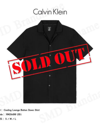 Calvin Klein เสื้อเชิ้ตแขนสั้น รุ่น Cooling Lounge Button Down Shirt Code: NM2608 UB1