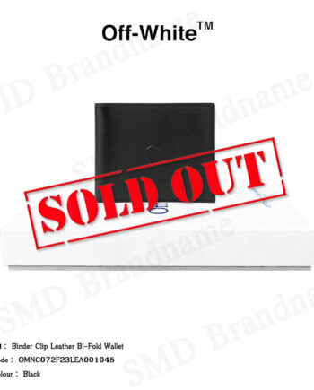 Off-White กระเป๋าสตางค์ รุ่น Binder Clip Leather Bi-Fold Wallet Code: OMNC072F23LEA001045