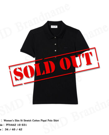 Lacoste เสื้อโปโลหญิง รุ่น Women's Slim fit Stretch Cotton Pique Polo Shirt Code: PF5462 10 031