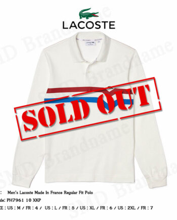 Lacoste เสื้อโปโลชายแขนยาว รุ่น Men’s Lacoste Made In France Regular Fit Polo Code: PH7961 10 XKP