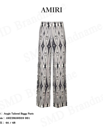 Amiri กางเกงขายาว รุ่น  Arygle Tailored Baggy Pants Code: AW23MAW059 001