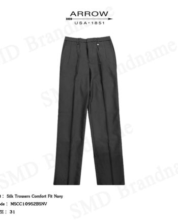Arrow กางเกงขายาว รุ่น Silk Trousers Comfort Fit Navy Code: MSCC109S2BSNV