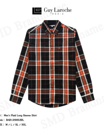 Guy Laroche เสื้อเชิ้ตแขนยาว รุ่น Men's Plaid Long Sleeves Shirt Code: BAB1200S3BL