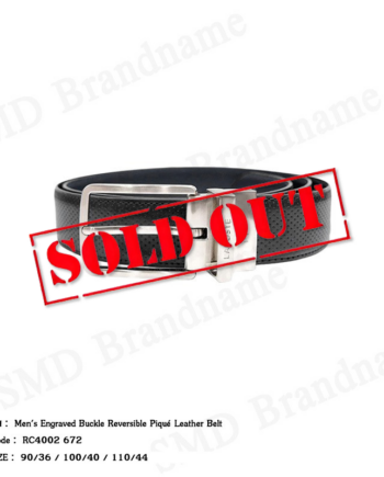 Lacoste เข็มขัด รุ่น Men's Engraved Buckle Reversible Piqué Leather Belt Code: RC4002 672