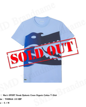 Lacoste เสื้อยืดคอกลม รุ่น Men's SPORT Novak Djokovic Croco Organic Cotton T-shirt Code: TH0864 10 HBP