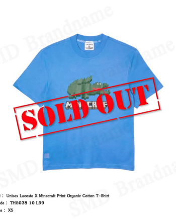 Lacoste เสื้อยืดคอกลม รุ่น Unisex Lacoste X Minecraft Print Organic Cotton T-shirt Code: TH5038 10 L99