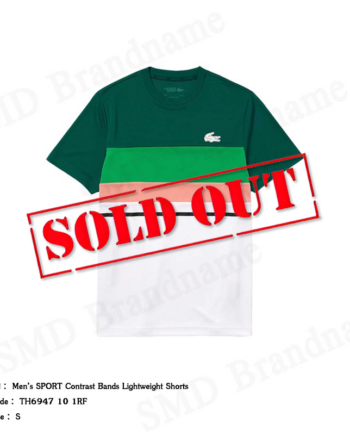 Lacoste เสื้อยืดคอกลม รุ่น Men’s SPORT Contrast Bands Lightweight Shorts Code: TH6947 10 1RF