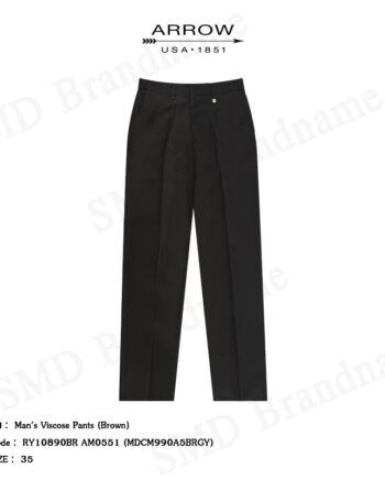 Arrow กางเกงสแล็ค ขายาว ทำงาน รุ่น Man's Viscose Pants (Brown) Code: RY10890BR AM0551 (MDCM990A5BRGY)