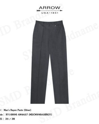Arrow กางเกงสแล็ค ขายาว ทำงาน รุ่น Man's Rayon Pants (Silver) Code: RY10890 AM4457 (MDCM990A5BRGY)
