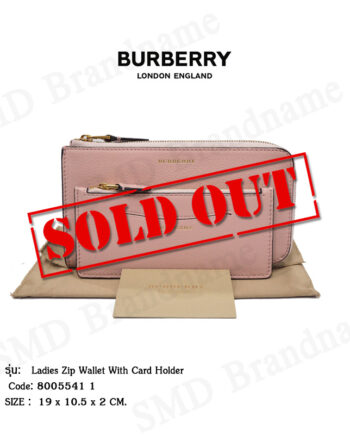 BURBERRY กระเป๋าสตางค์ใบยาวหญิง รุ่น  Ladies Zip Wallet With Card Holder Code: 8005541 1