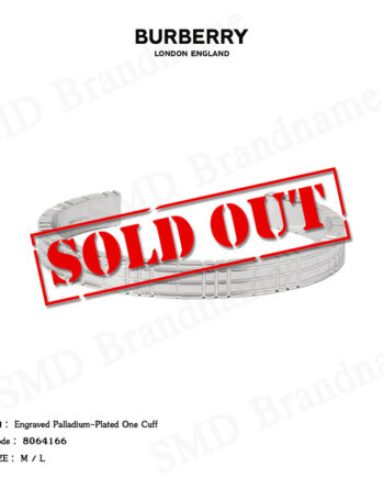 Burberry กำไลข้อมือ รุ่น Engraved Palladium-Plated one Cuff Code: 8064166