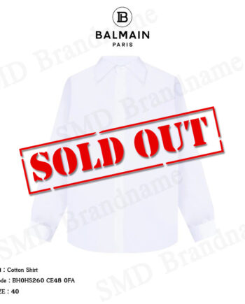 Balmain เสื้อเชิ้ตแขนยาว รุ่น Cotton Shirt Code: BH0HS260 CE48 0FA