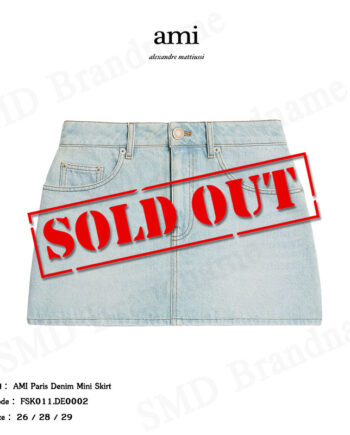 AMI Paris กระโปรงยีนส์ รุ่น Denim Mini Skirt Code: FSK011.DE0002