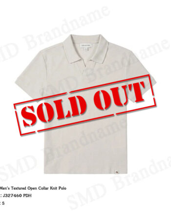 Calvin Klein เสื้อโปโลผู้ชาย รุ่น Men's Textured Open Collar Knit Polo Code: J327460 PDH