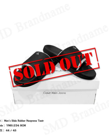 Calvin Klein Jeans รองเท้าแตะผู้ชาย รุ่น Men's Slide Rubber Neoprene Textr Code: YM01234 0GM