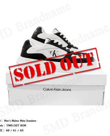 Calvin Klein Jeans รองเท้าผ้าใบผู้ชาย รุ่น Men's Malmo Meta Sneakers Code: YM01327 0GM