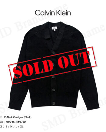 CK Calvin Klein เสื้อคาร์ดิแกน รุ่น V-Neck Cardigan (Black) Code: 0004S M807JD
