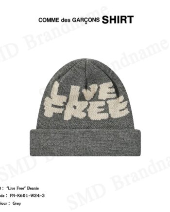 Comme Des Garçons Shirt หมวกบีนนี่ รุ่น Live Free Beanie Code: FN-K601-W24-3