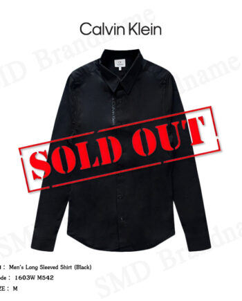 CK Calvin Klein เสื้อเชิ้ตแขนยาว รุ่น Men's Long Sleeved Shirt (Black) Code: 1603W M542
