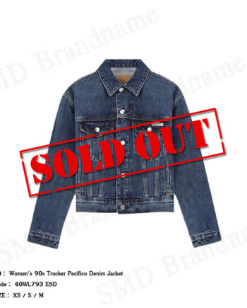 Calvin Klein Jeans เสื้อยีนส์แขนยาวผู้หญิง รุ่น Women's 90s Trucker Pacifico Denim Jacket Code: 40WL793 E5D