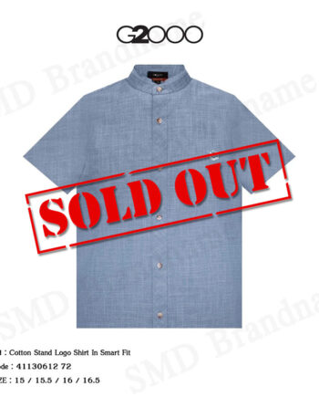 G2000 เสื้อเชิ้ตแขนสั้น รุ่น Cotton Stand Logo Shirt In Smart Fit Code: 4113061272
