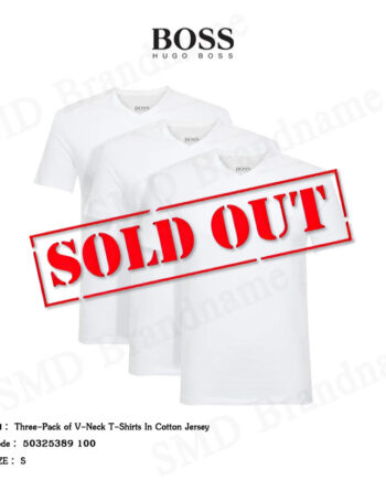 Hugo Boss เสื้อยืดคอวีชาย รุ่น Three-pack of V-neck T-shirts in cotton jersey Code: 50325389 100