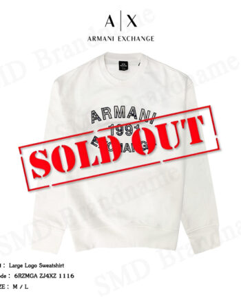 Armani Exchange เสื้อสเวตเตอร์ รุ่น Large Logo Sweatshirt Code: 6RZMGA ZJ4XZ 1116