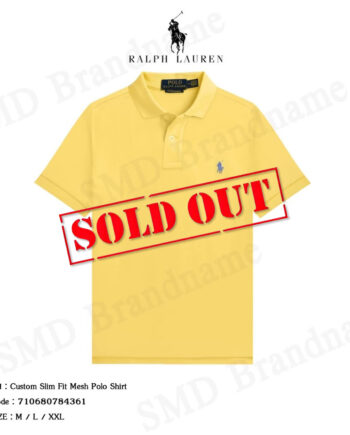 Polo Ralph Lauren เสื้อโปโลผู้ชาย รุ่น Custom Slim Fit Mesh Polo Shirt Code: 710680784361