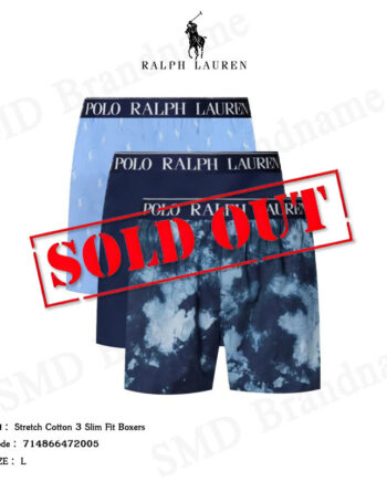 Polo Ralph Lauren กางเกงชั้นในผู้ชาย รุ่น Stretch Cotton 3 Slim Fit Boxers Code: 714866472005