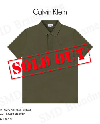 CK Calvin Klein เสื้อโปโล รุ่น Man's Polo Shirt Military Code: 0842K M702TC