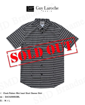 Guy Laroche เสื้อเชิ้ตแขนสั้น รุ่น Check Pattern Mini heart Short Sleeves Shirt Code: DAC5200S3BL