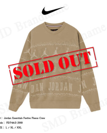 Nike เสื้อสเวตเตอร์แขนยาว รุ่น Jordan Essentials Festive Fleece Crew Code: FD7463 200