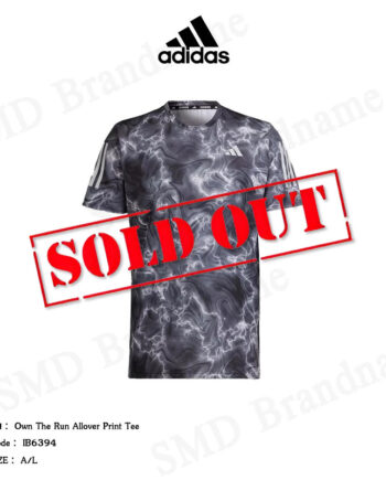 Adidas เสื้อยืดคอกลม รุ่น Own The Run Allover Print Tee Code: IB6394