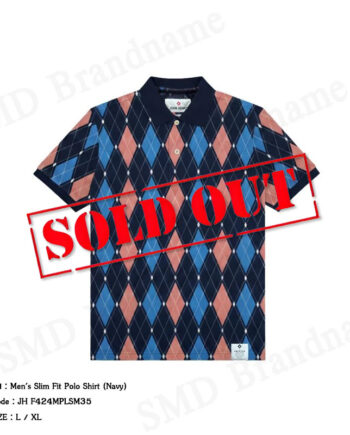 John Henry เสื้อโปโลผู้ชาย รุ่น Men's Slim Fit Polo Shirt (Navy) Code: JH F424MPLSM35