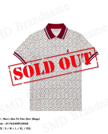 John Henry เสื้อโปโลผู้ชาย รุ่น Men's Slim Fit Polo Shirt (Beige) Code: JH F624MPLSM48