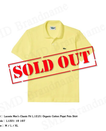 Lacoste เสื้อโปโลชาย รุ่น Men’s Classic Fit L.12.21 Organic Cotton Pique Polo Shirt Code: L1221 10 107