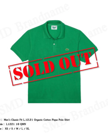 Lacoste เสื้อโปโลชาย รุ่น Men’s Classic Fit L.12.21 Organic Cotton Pique Polo Shirt Code: L1221 10 QMN