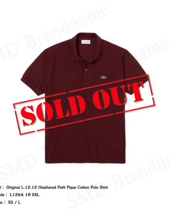 Lacoste เสื้อโปโลชาย รุ่น  Original L.12.12 Heathered Petit Pique Cotton Polo Shirt Code: L1264 10 SXL