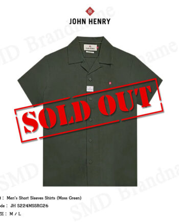 John Henry เสื้อเชิ้ตแขนสั้น รุ่น Men's Short Sleeves Shirts (Moss Green) Code: JH S224MSSRG26