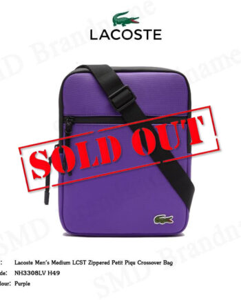 Lacoste กระเป๋าสะพายข้าง รุ่น Lacoste Men's Medium LCST Zippered Petit Piqu Crossover Bag Code:  NH3308LV H49