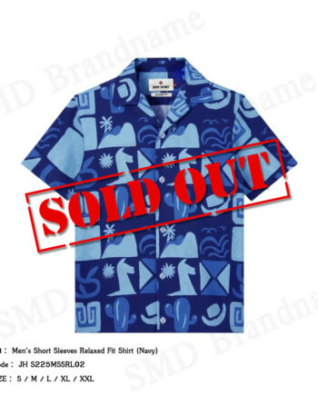 John Henry เสื้อเชิ้ตแขนสั้นผู้ชาย รุ่น Men's Short Sleeves Relaxed Fit Shirt (Navy) Code: JH S225MSSRL02