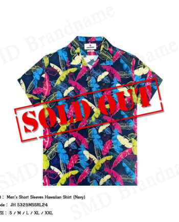 John Henry เสื้อเชิ้ตแขนสั้นผู้ชาย รุ่น Men's Short Sleeves Hawaiian Shirt (Navy) Code: JH S325MSSRL24