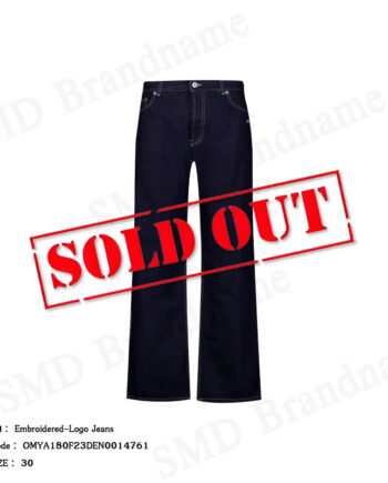 Off-White กางเกงยีนส์ผู้ชาย รุ่น Embroidered-Logo Jeans Code: OMYA180F23DEN0014761