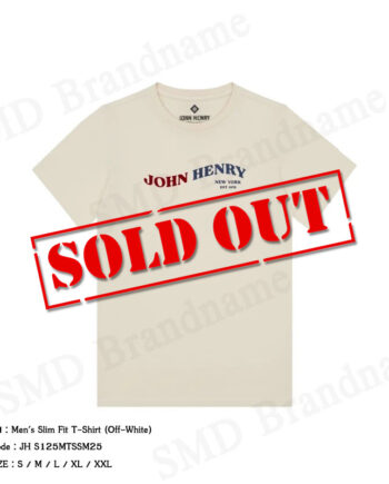 John Henry เสื้อยืดคอกลมผู้ชาย รุ่น Men's Slim Fit T-Shirt (Off-White) Code: JH S125MTSSM25