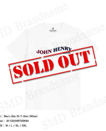 John Henry เสื้อยืดคอกลมผู้ชาย รุ่น Men's Slim Fit T-Shirt (White) Code: JH S325MTSSM45