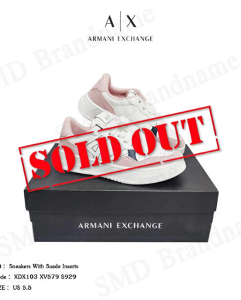 Armani Exchange รองเท้าผ้าใบ รุ่น Sneakers with suede inserts Code: XDX103 XV579 S929