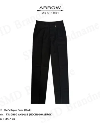 Arrow กางเกงสแล็ค ขายาว ทำงาน รุ่น Man's Rayon Pants (Black) Code: RY10890 AM4452 (MDCM990A5BRGY)