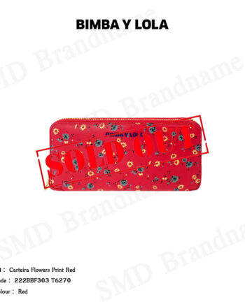 Bimba Y Lola กระเป๋าสตางค์ รุ่น Carteira Flowers print red Code: 222BBF303 T6270