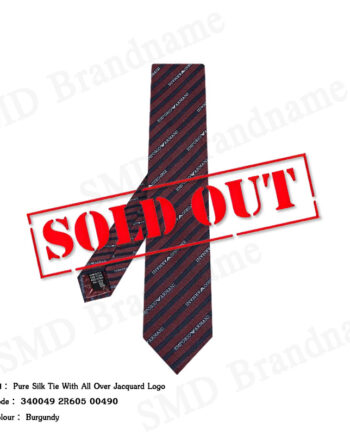 Emporio Armani เนคไทผู้ชาย รุ่น Pure Silk Tie With All Over Jacquard Logo Code: 340049 2R605 00490