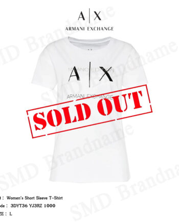 Armani Exchange เสื้อยืดคอกลม รุ่น Women's Short Sleeve T-Shirt Code: 3DYT36 YJ3RZ 1000